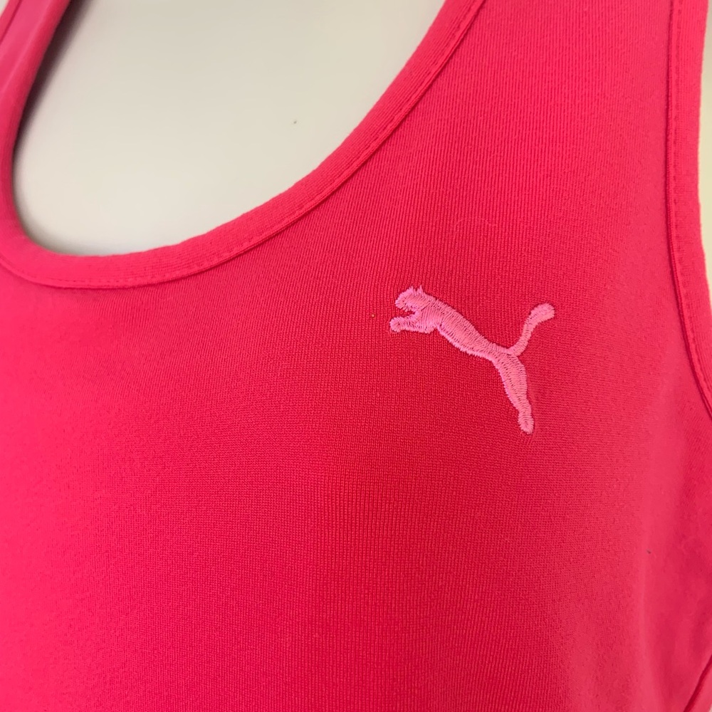 Puma Athlethic Tank Top L Racerback Built In Bra - Picture 5 of 12